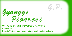 gyongyi pivarcsi business card