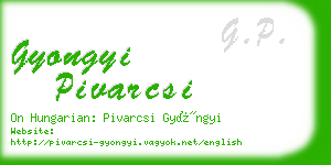 gyongyi pivarcsi business card